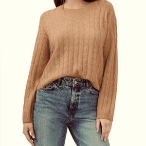 1. State Evermore Wild Oak Cable Knit Crewneck Oversized Pullover Sweater SZ L